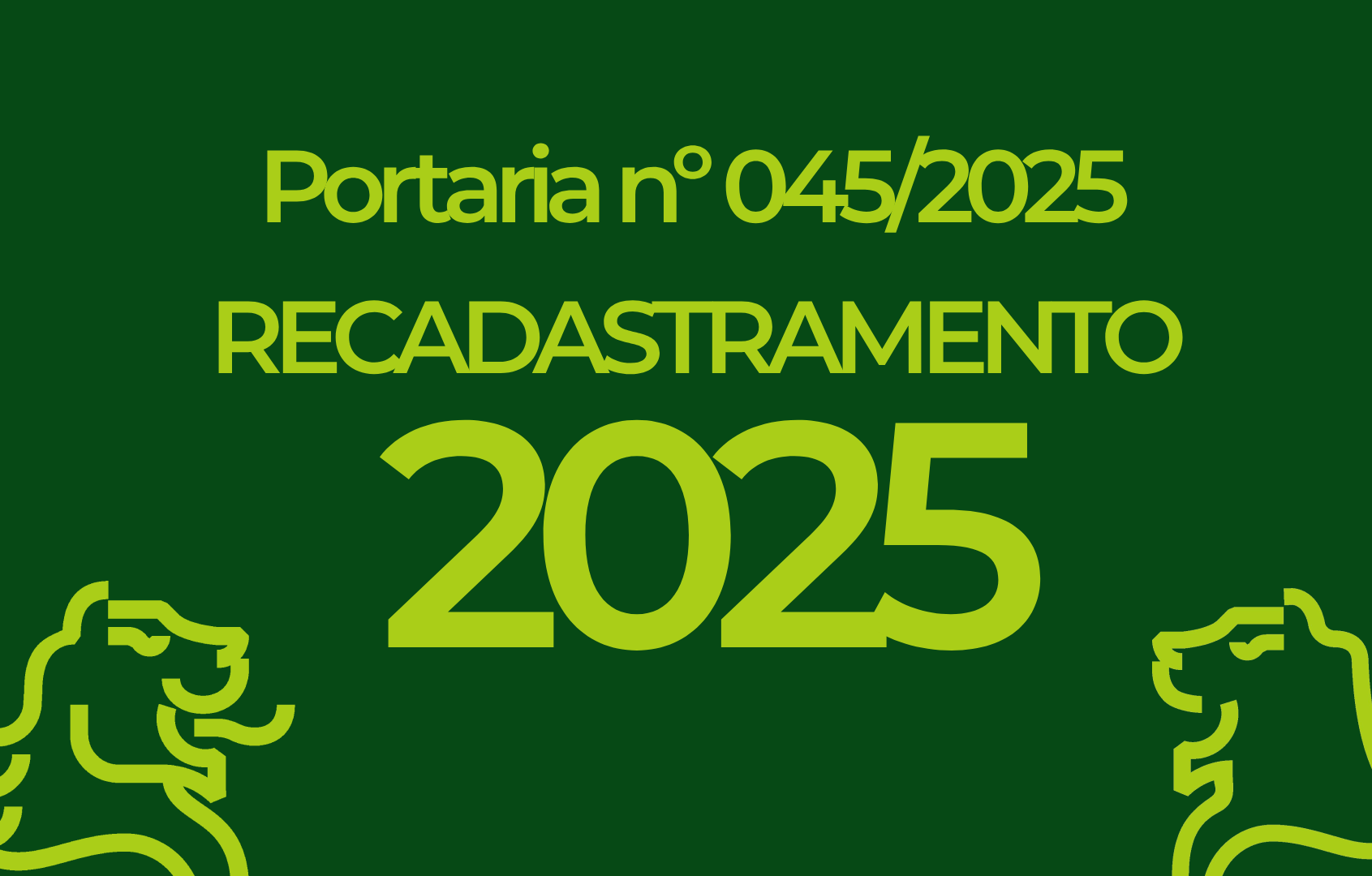 Portaria N° 045/2025 Recadastramento 2025
